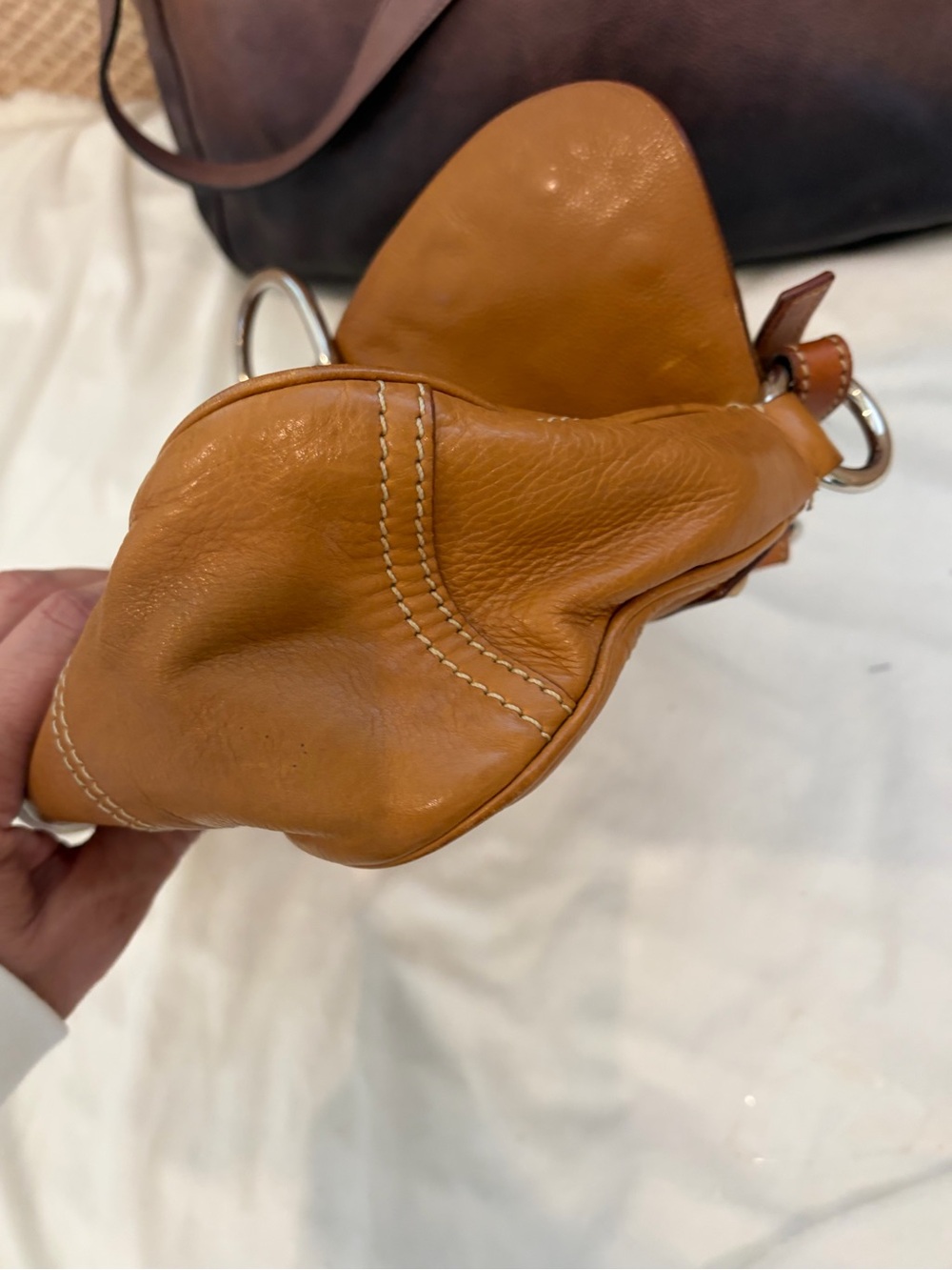 PRADA VITELLO DAINO LEATHER BAG - Picture 5 of 8